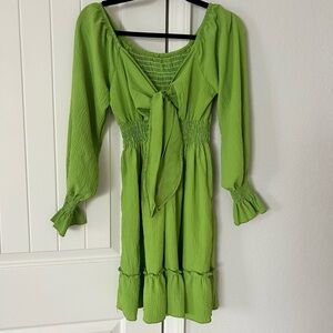 Green Long Sleeve Dress